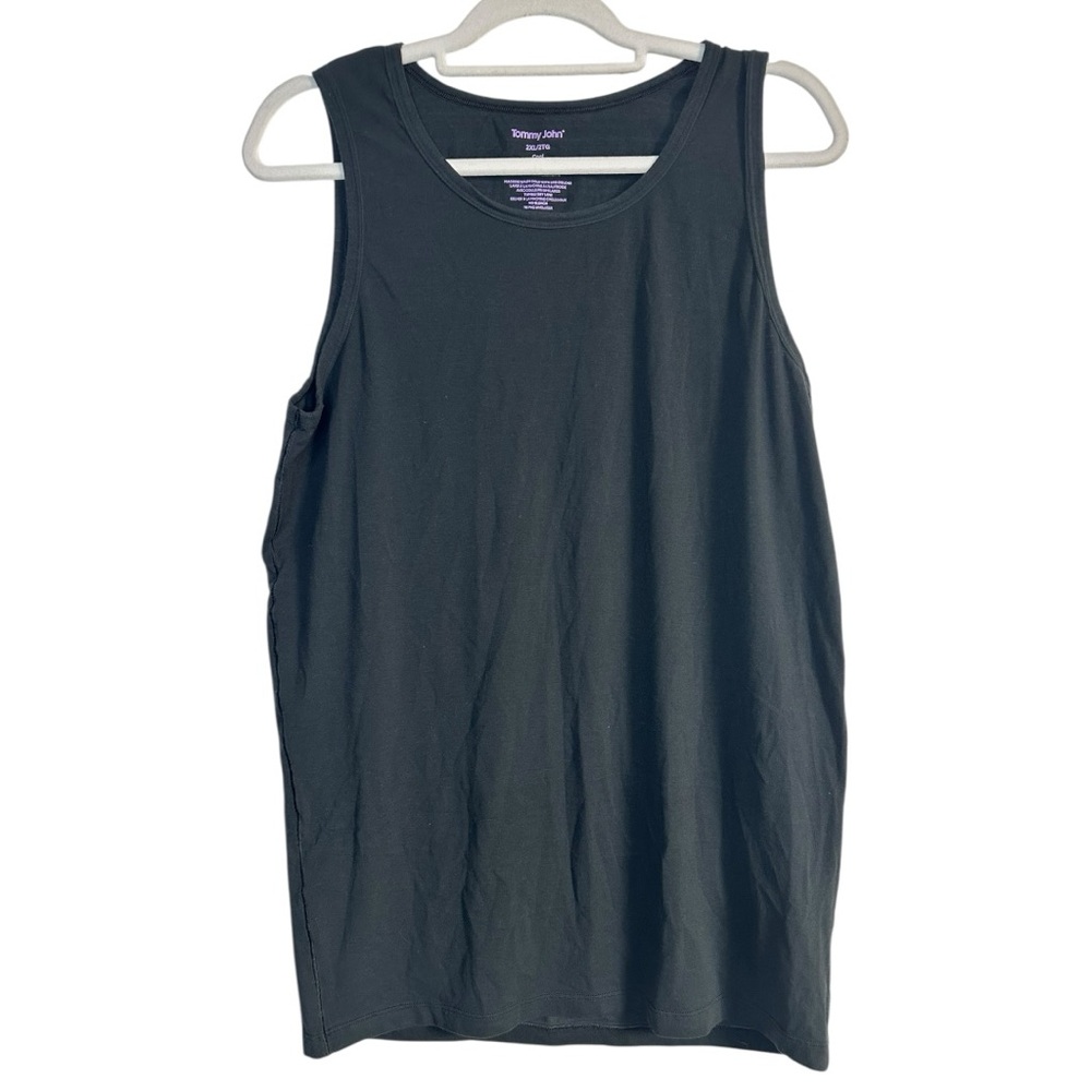 Tommy John 2X Women’s Cool Pima Cotton Basic‎ Casual Tank Lounge black
